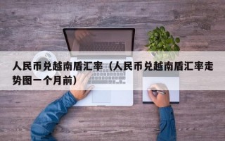 人民币兑越南盾汇率（人民币兑越南盾汇率走势图一个月前）