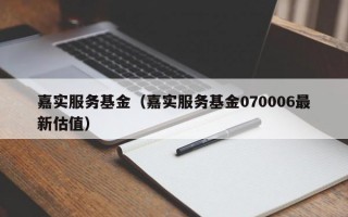 嘉实服务基金（嘉实服务基金070006最新估值）