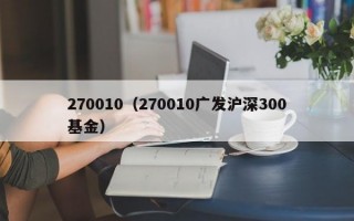 270010（270010广发沪深300基金）