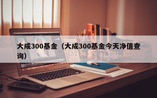 大成300基金（大成300基金今天净值查询）