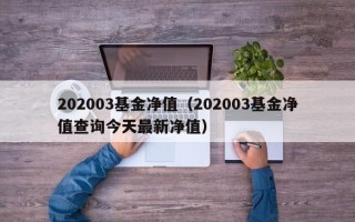 202003基金净值（202003基金净值查询今天最新净值）