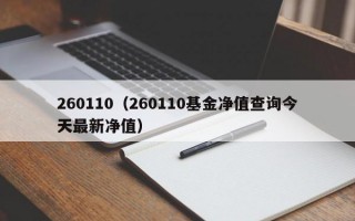 260110（260110基金净值查询今天最新净值）