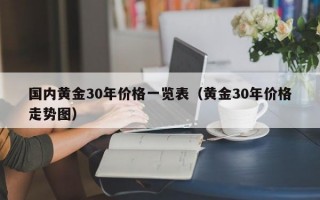 国内黄金30年价格一览表（黄金30年价格走势图）