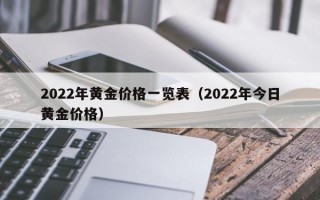 2022年黄金价格一览表（2022年今日黄金价格）