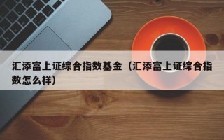 汇添富上证综合指数基金（汇添富上证综合指数怎么样）