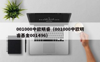 001000中欧明睿（001000中欧明睿基金001496）