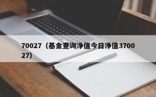 70027（基金查询净值今日净值370027）