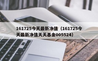 161725今天最新净值（161725今天最新净值天天基金005524）