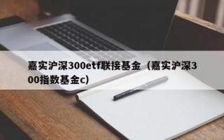 嘉实沪深300etf联接基金（嘉实沪深300指数基金c）