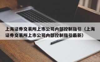 上海证券交易所上市公司内部控制指引（上海证券交易所上市公司内部控制指引最新）