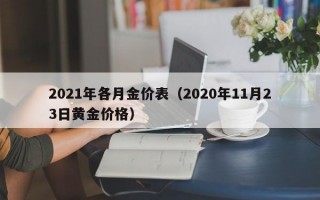 2021年各月金价表（2020年11月23日黄金价格）